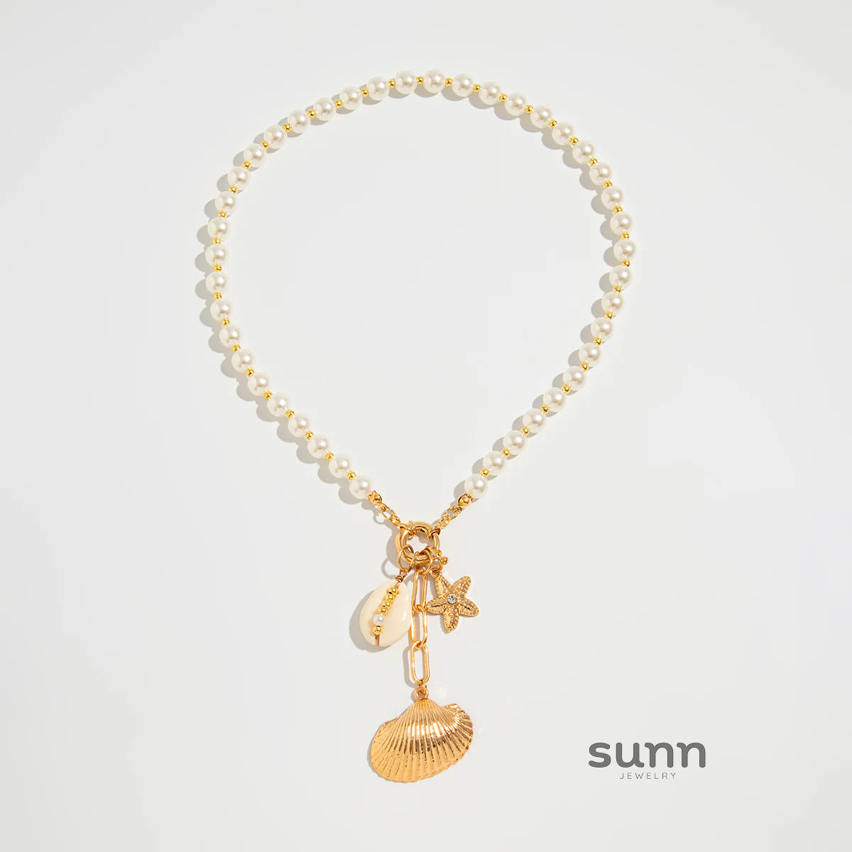 Senna Pearl Starfish Shell Necklace