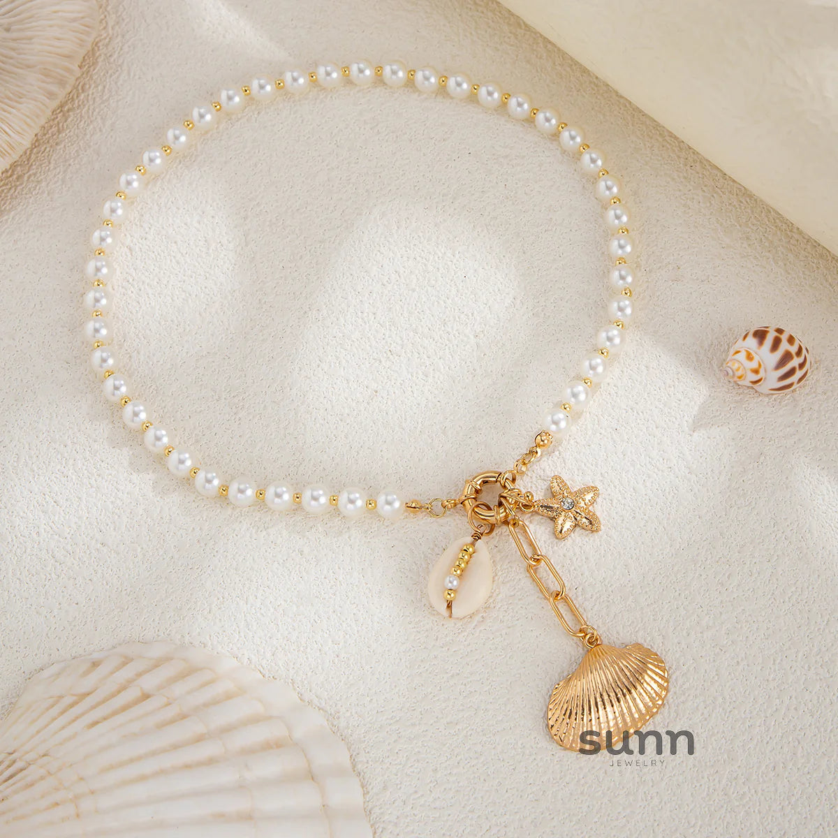 Senna Pearl Starfish Shell Necklace