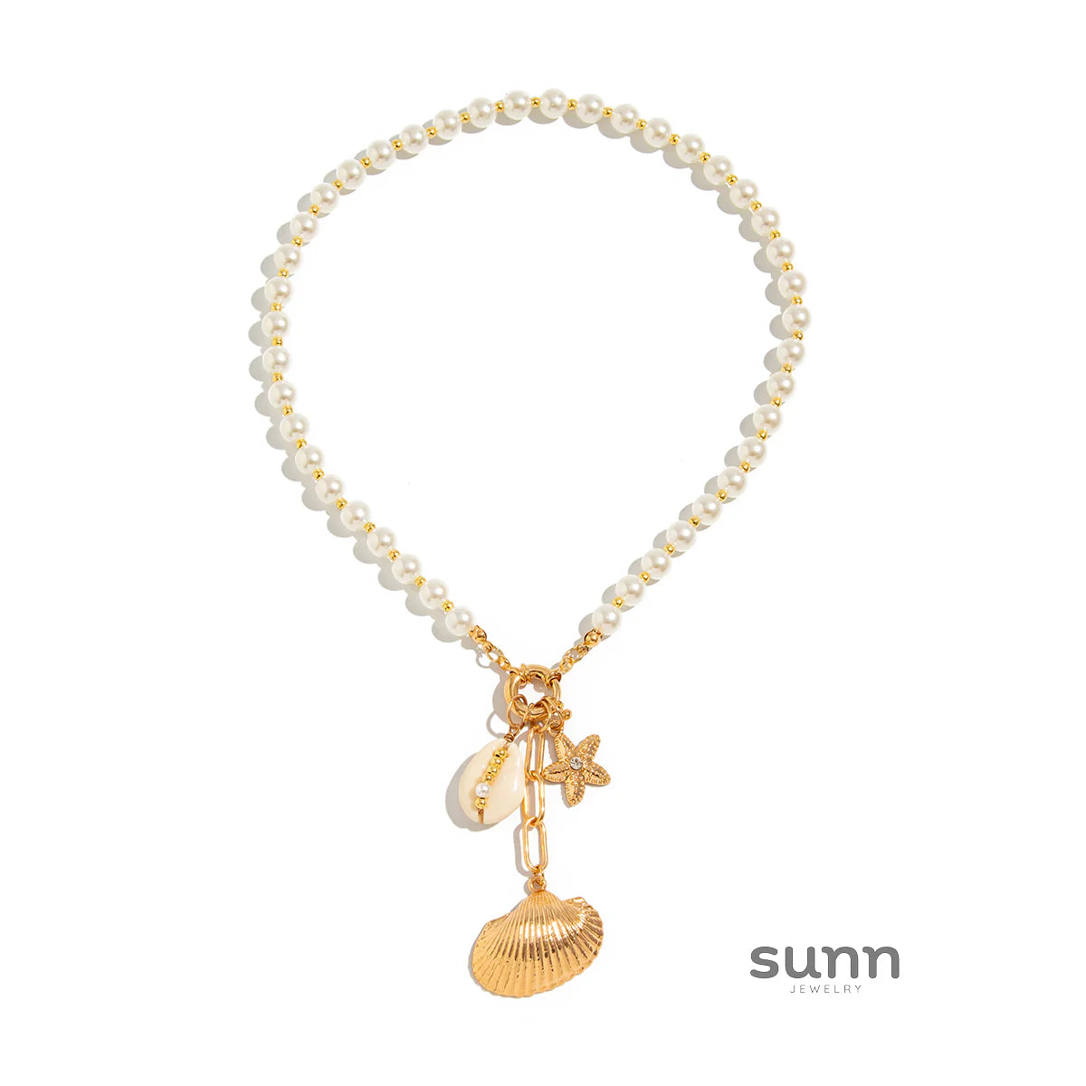 Senna Pearl Starfish Shell Necklace