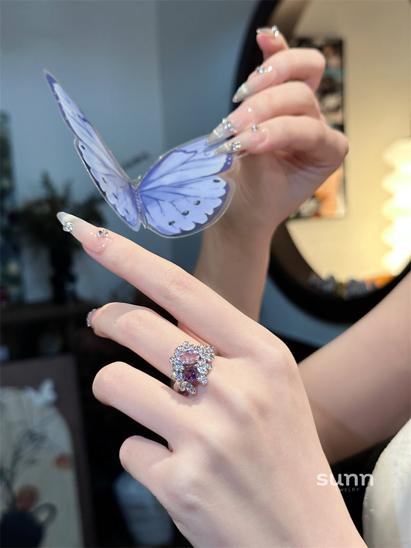 Serayah Zircon Floral Ring [RXAU7UOS]