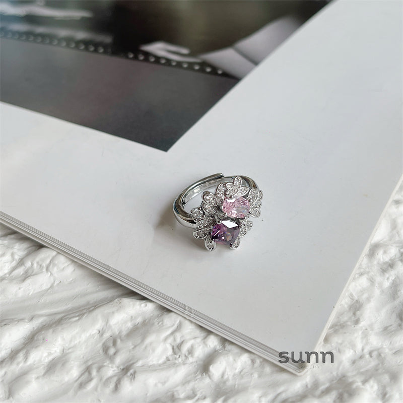 Serayah Zircon Floral Ring [ZL8A5VAE]