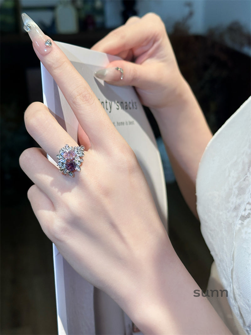 Serayah Zircon Floral Ring [F512OEQE]