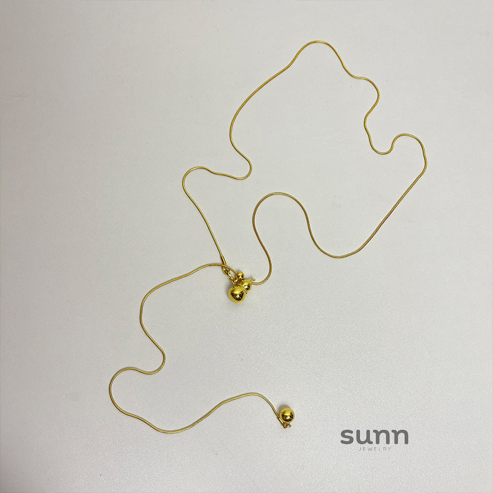 Sereen Metal Gourd Necklace [L8KVEP59]