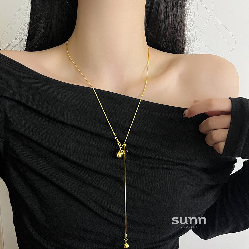 Sereen Metal Gourd Necklace [53AROLQA]