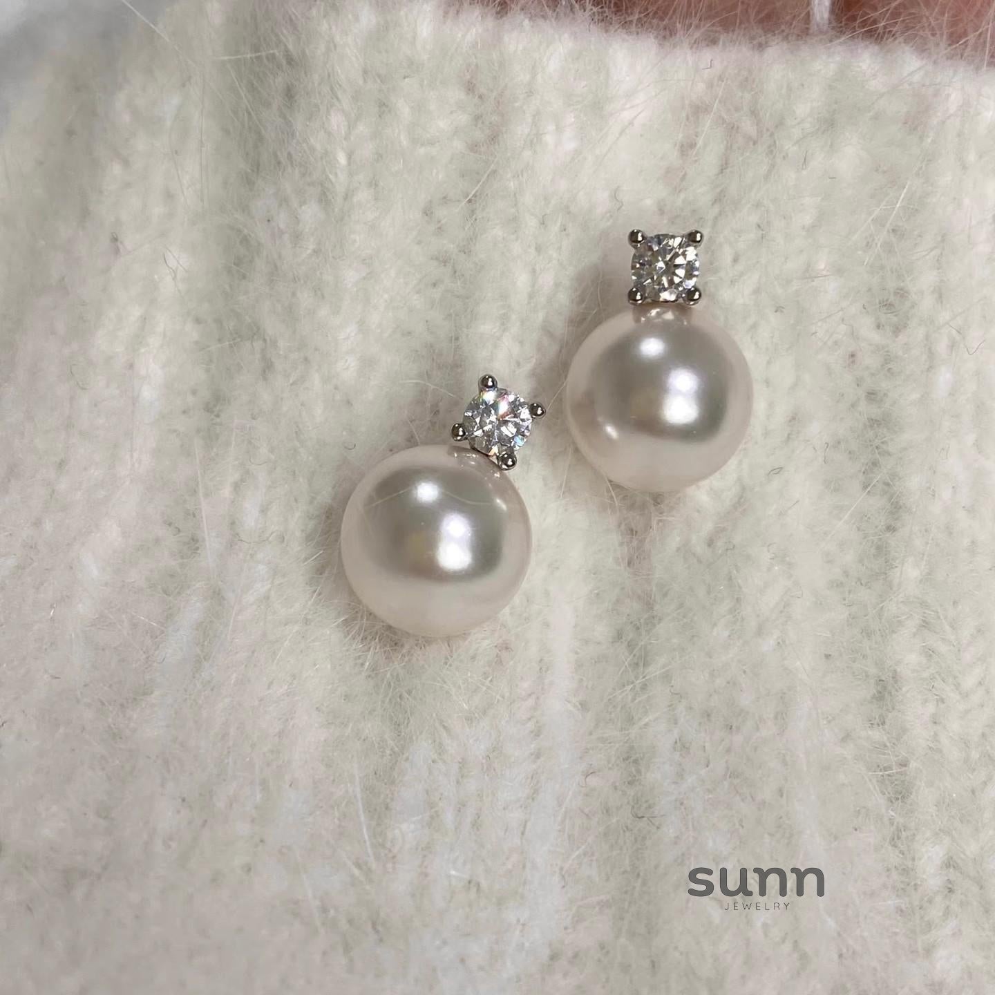 Serena Halo Pearl Earrings [HZI7DCOM]