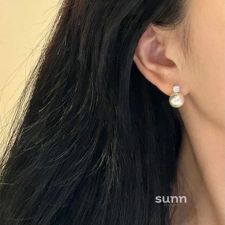 Serena Halo Pearl Earrings [WHY6JL3M]