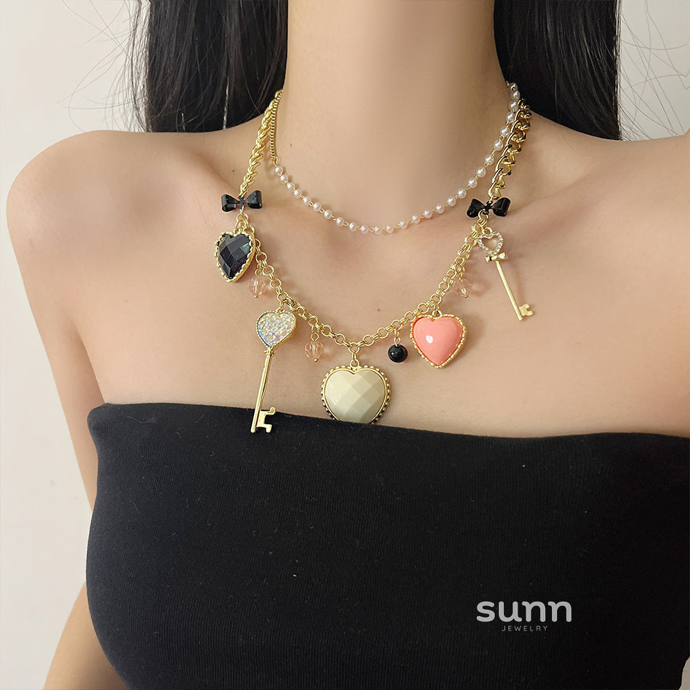 Shahd Regal Heart Layered Necklace [H9AZYXZJ]