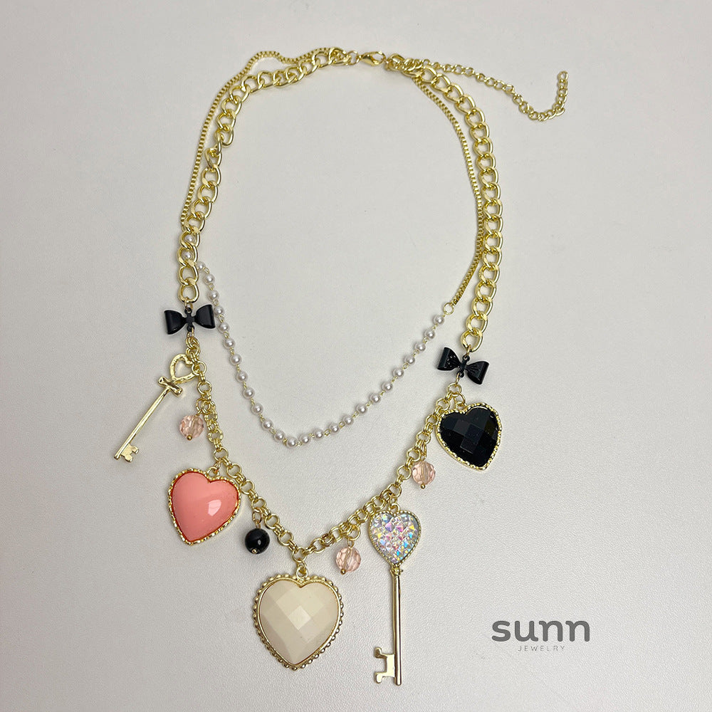 Shahd Regal Heart Layered Necklace [OIIPMYBQ]