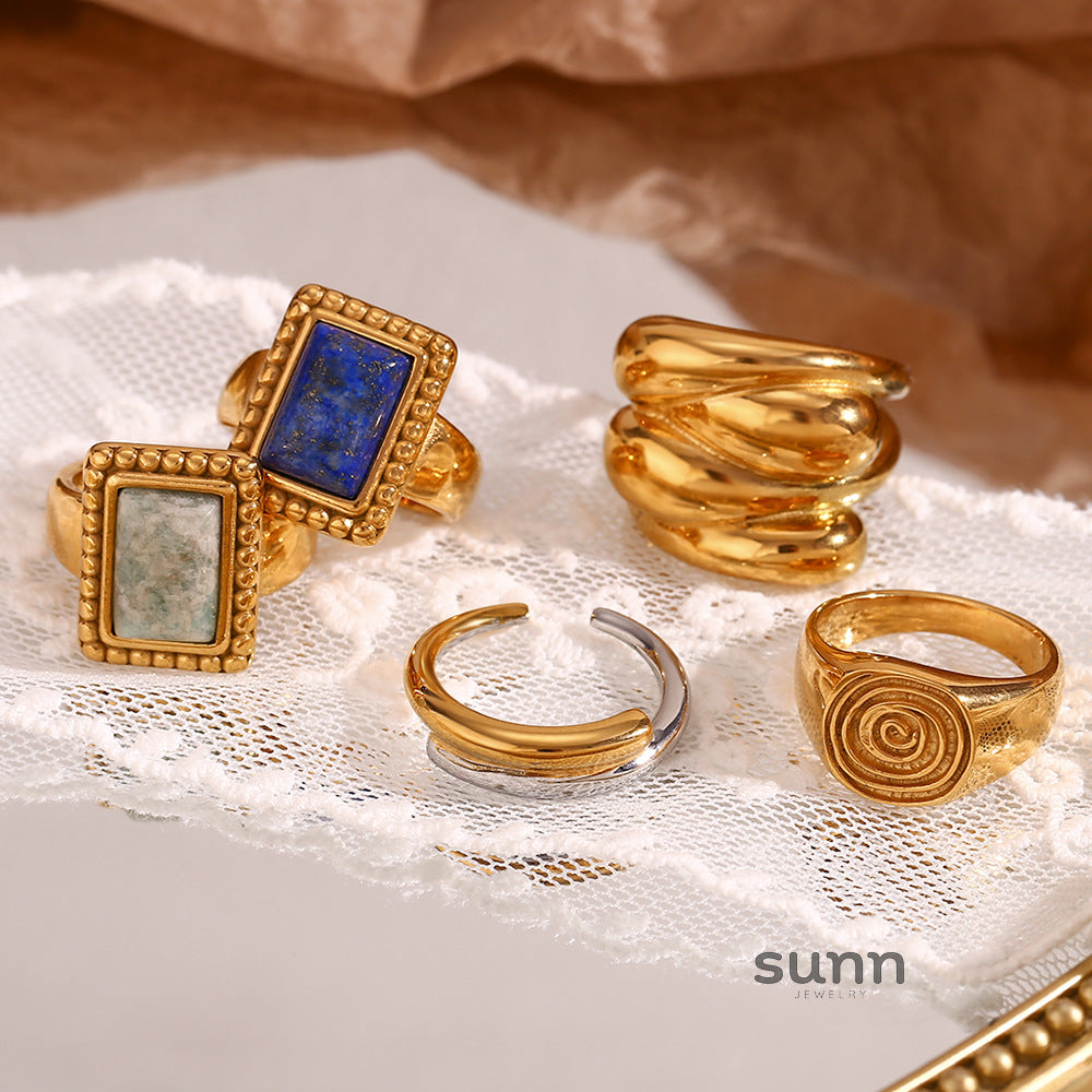 Shaindy Retro Stone Rings [CRJPYHKS]