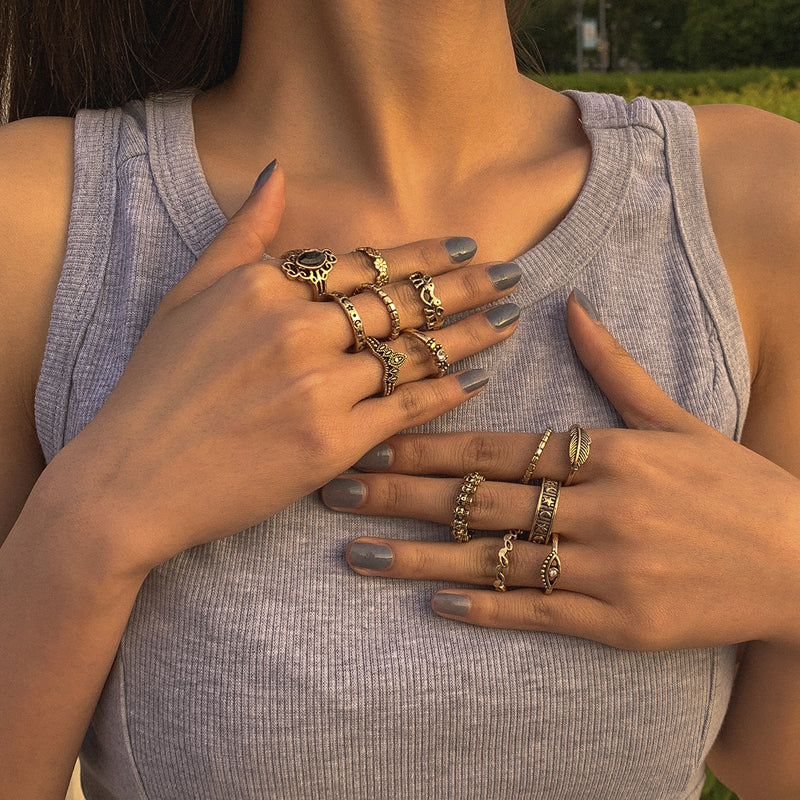 Shaira Gilded Ring Set