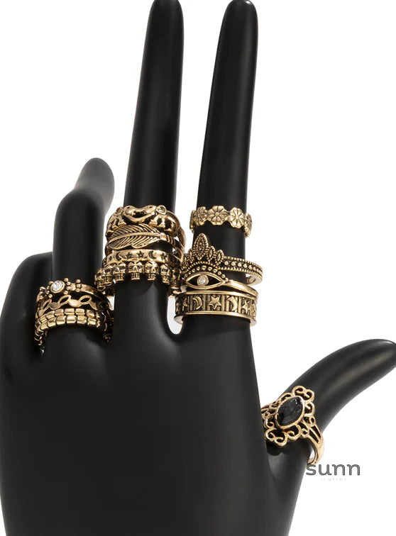 Shaira Gilded Ring Set