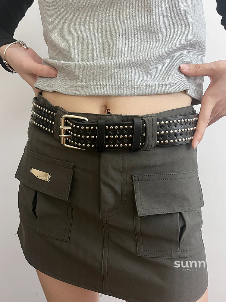 Shamiyah Punk Star Grommet Belt
