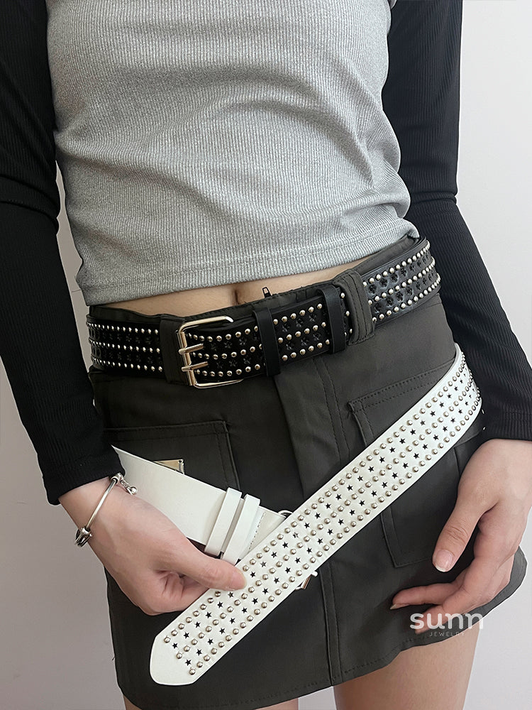 Shamiyah Punk Star Grommet Belt