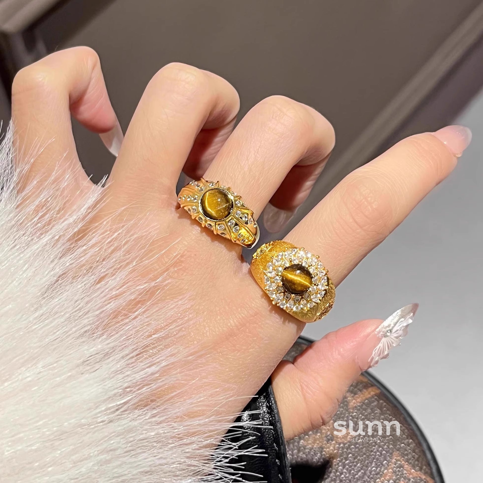 Shamiyah Vintage Tiger Eye Ring [D1CYY8QP]