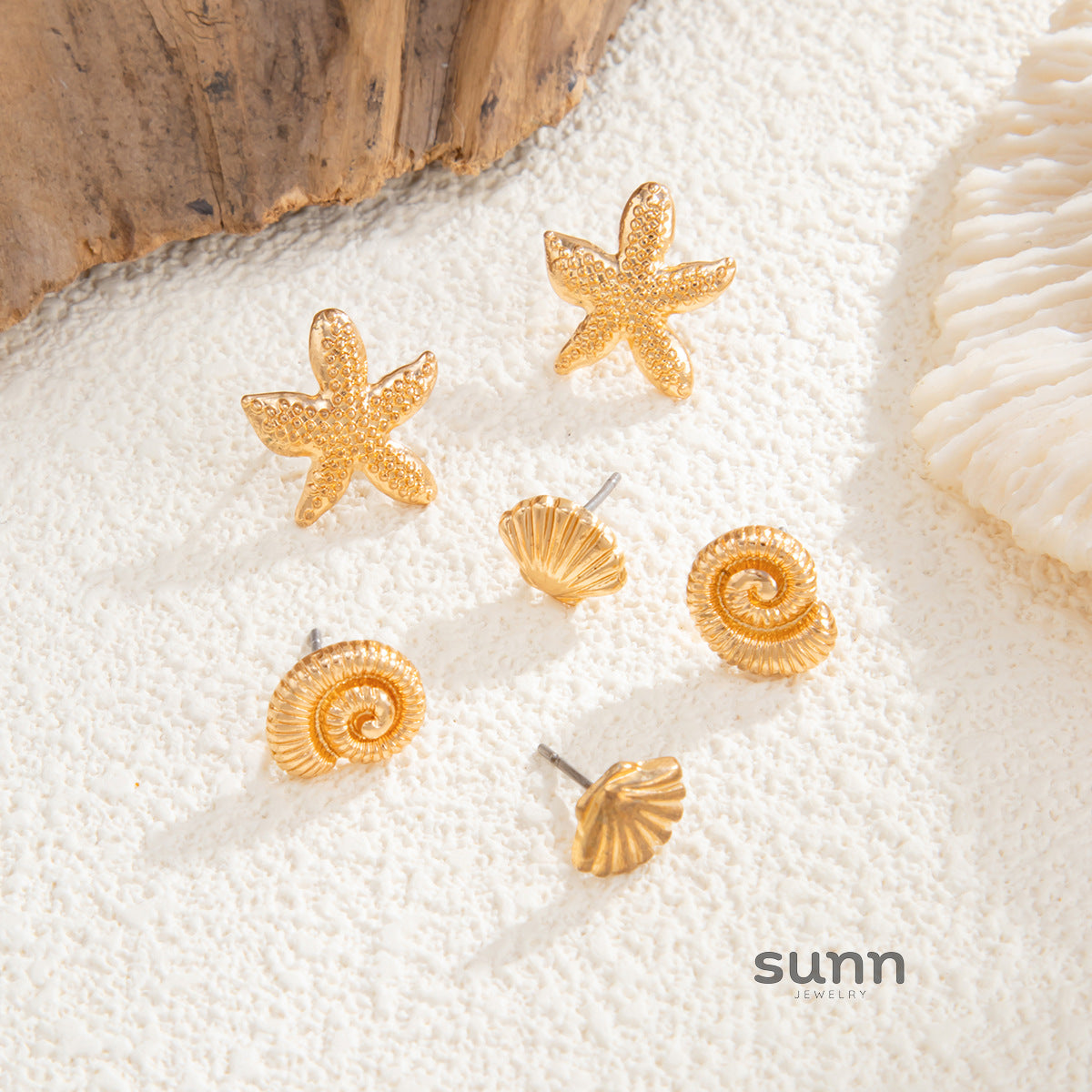 Shana Ocean Charm Earring Set [NFHWFG5L]
