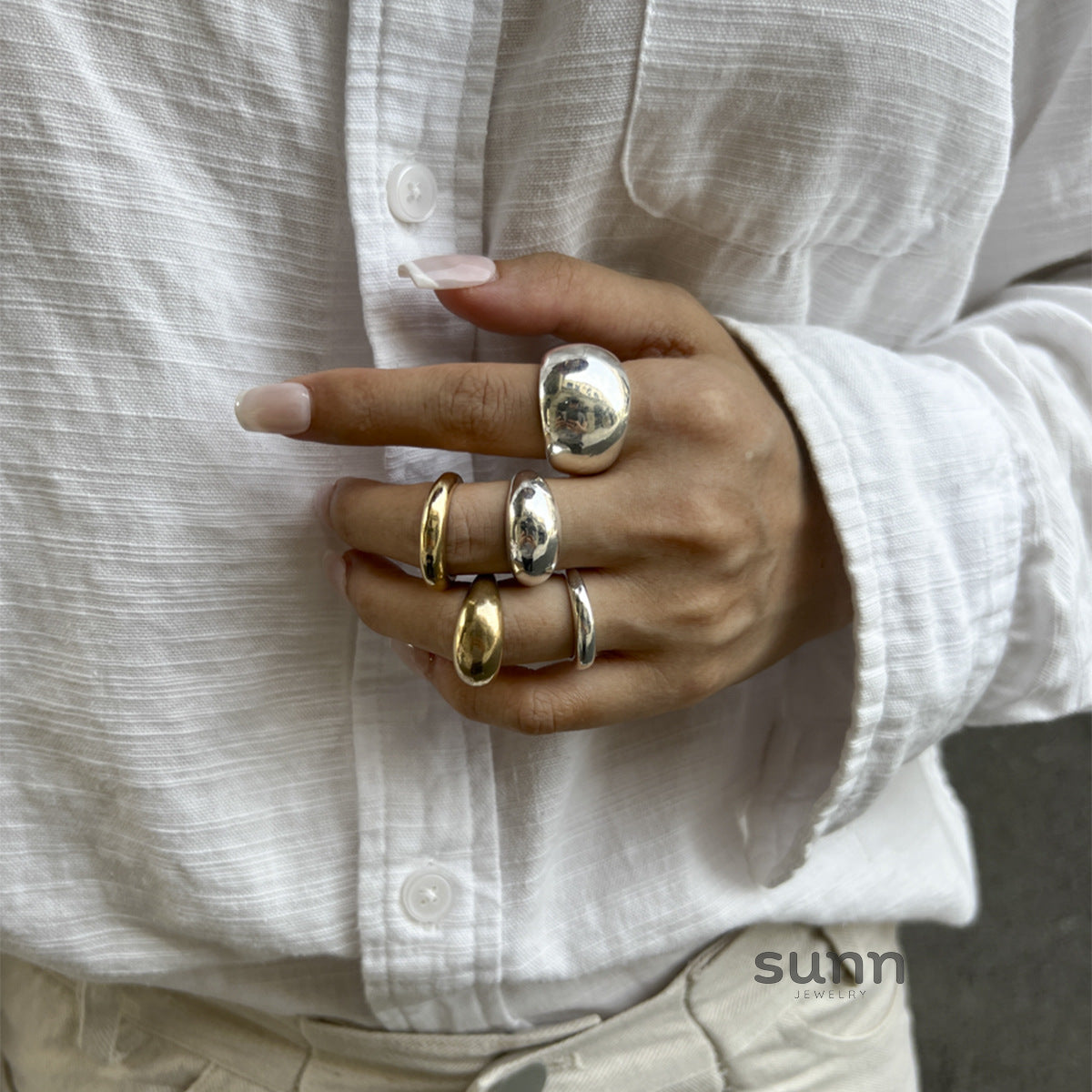 Shanell Minimalist Ring Set [NXZ8M9UZ]