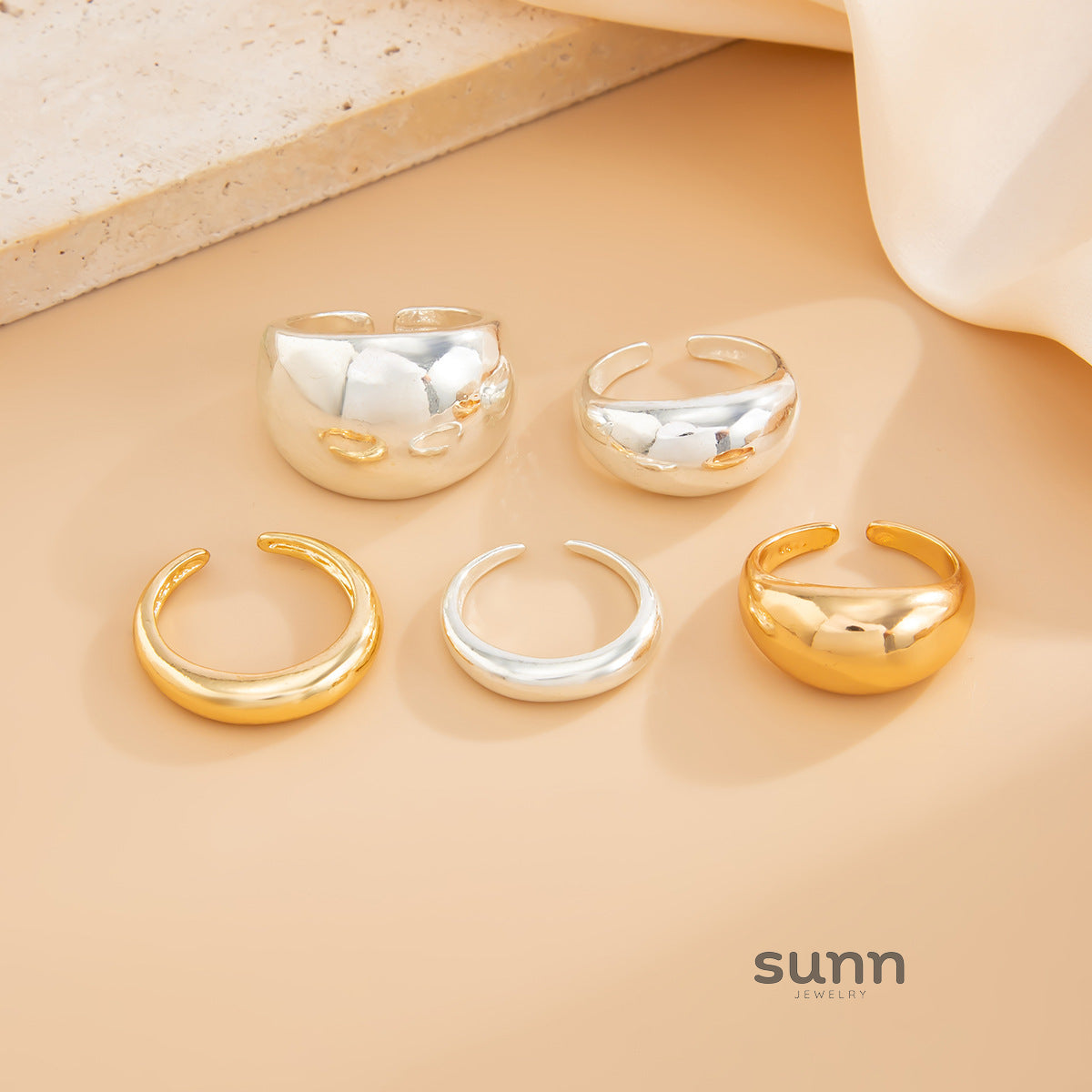 Shanell Minimalist Ring Set [TZKFRIS2]