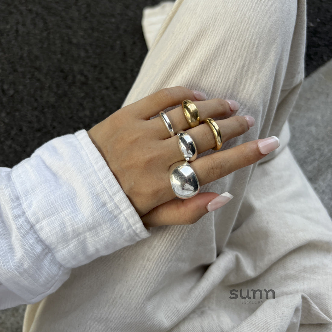 Shanell Minimalist Ring Set [MR35O73E]
