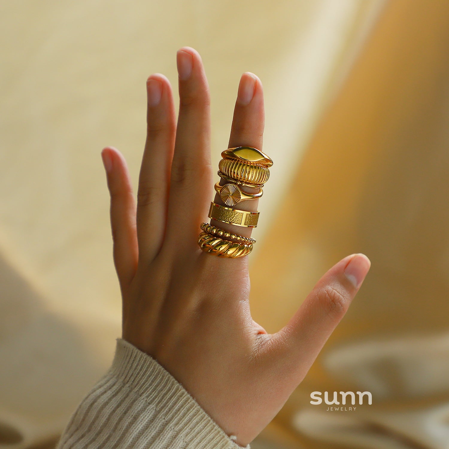 Shania Irregular Band Rings [GTHP31N4]