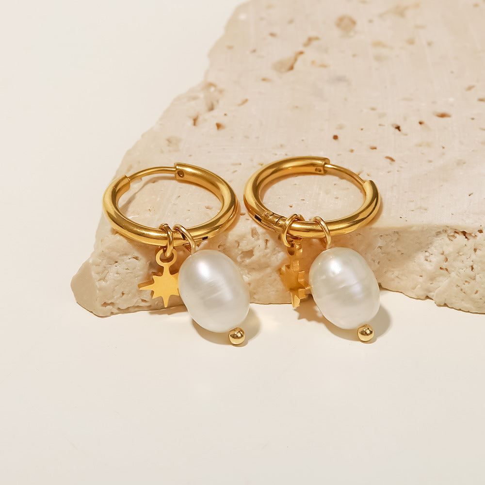 Sharlotte Freshwater Pearl Hoops [DQKTZGMD]
