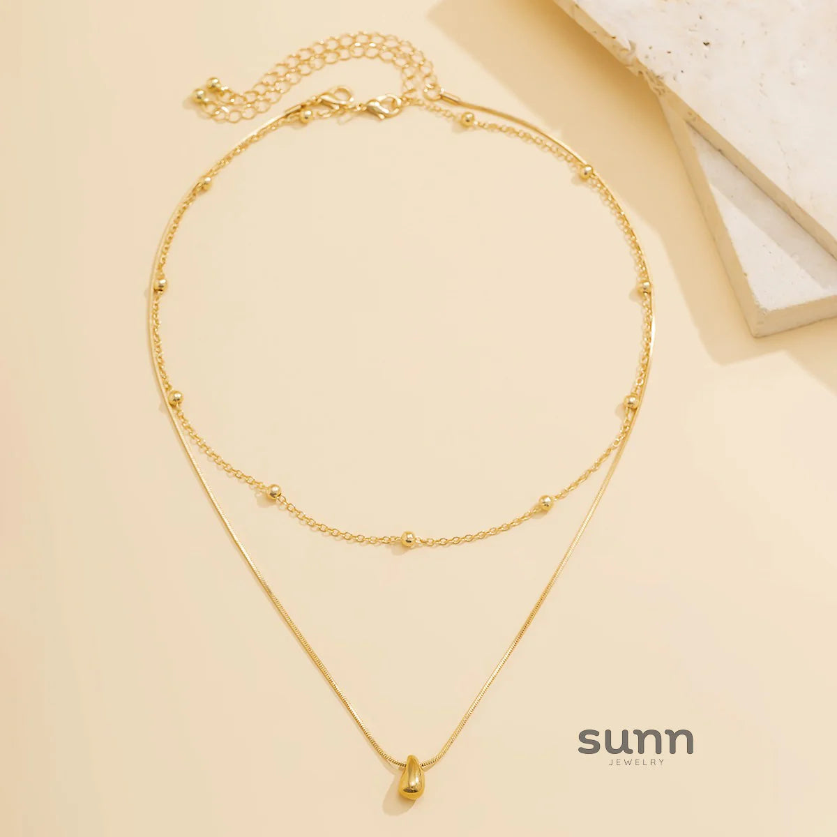 Shayla Layered Snake Chain Necklace Set