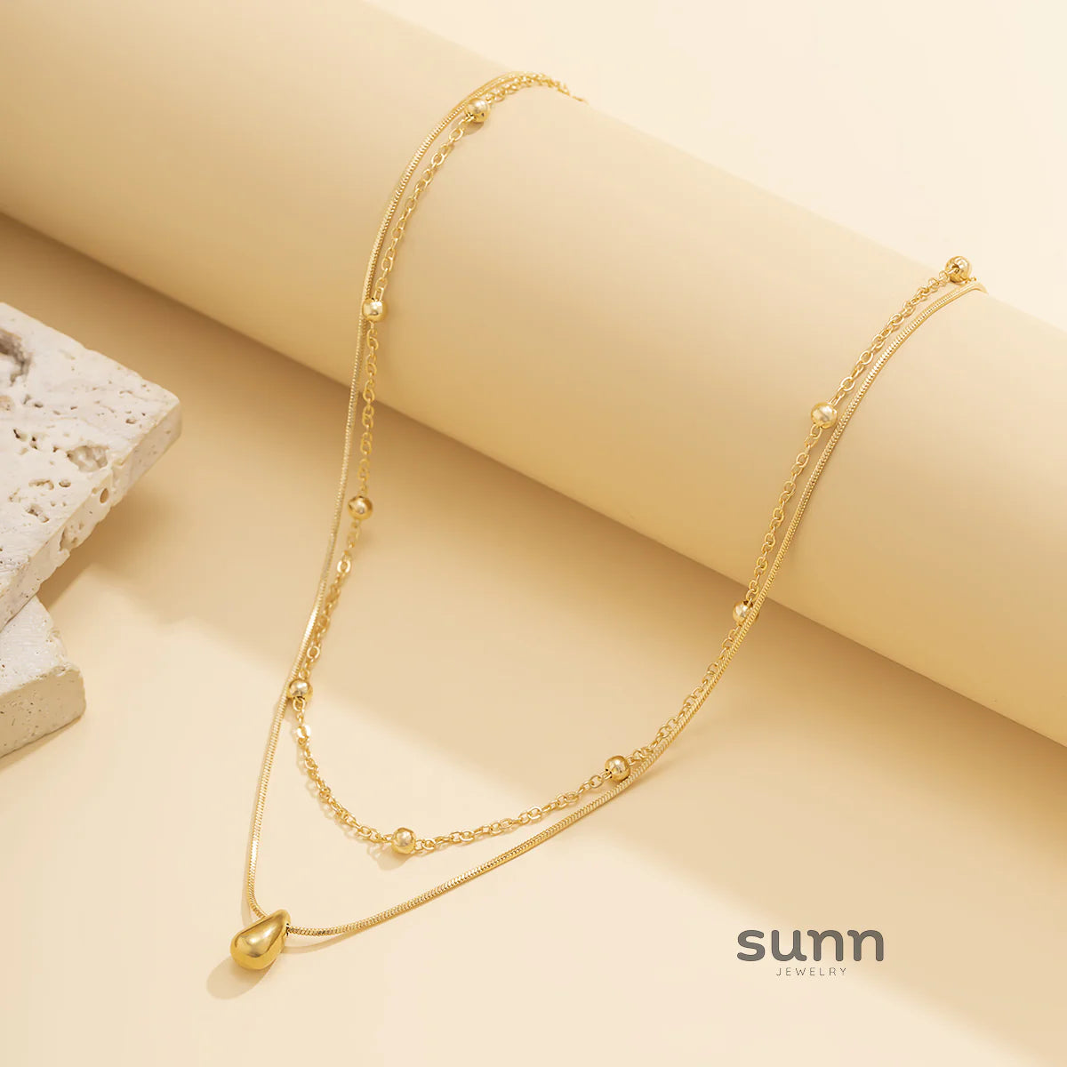 Shayla Layered Snake Chain Necklace Set