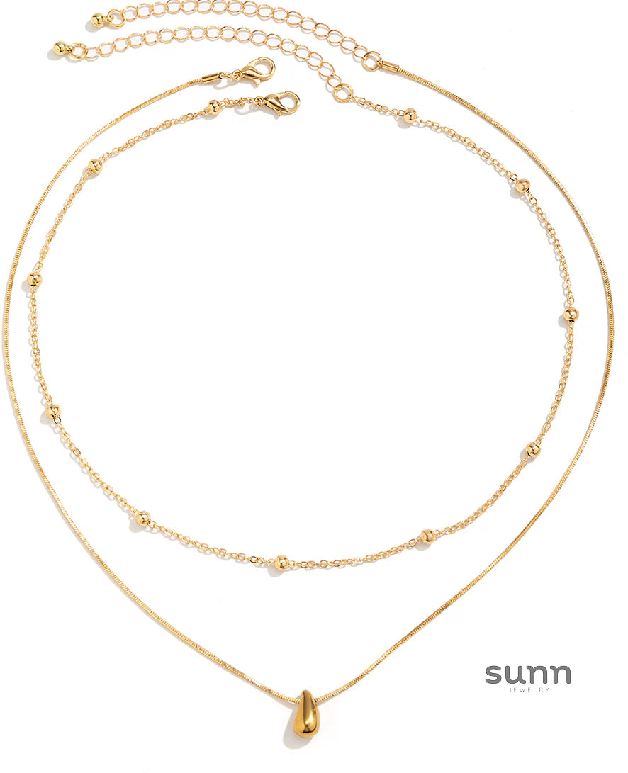 Shayla Layered Snake Chain Necklace Set