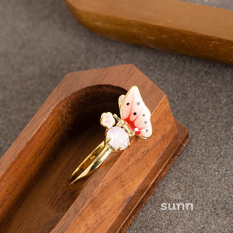 Sherlyn Floral Zircon Open Ring [GDKM37CM]