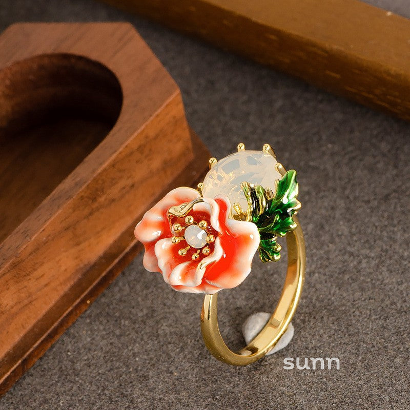 Sherlyn Floral Zircon Open Ring [LGM3MMK3]