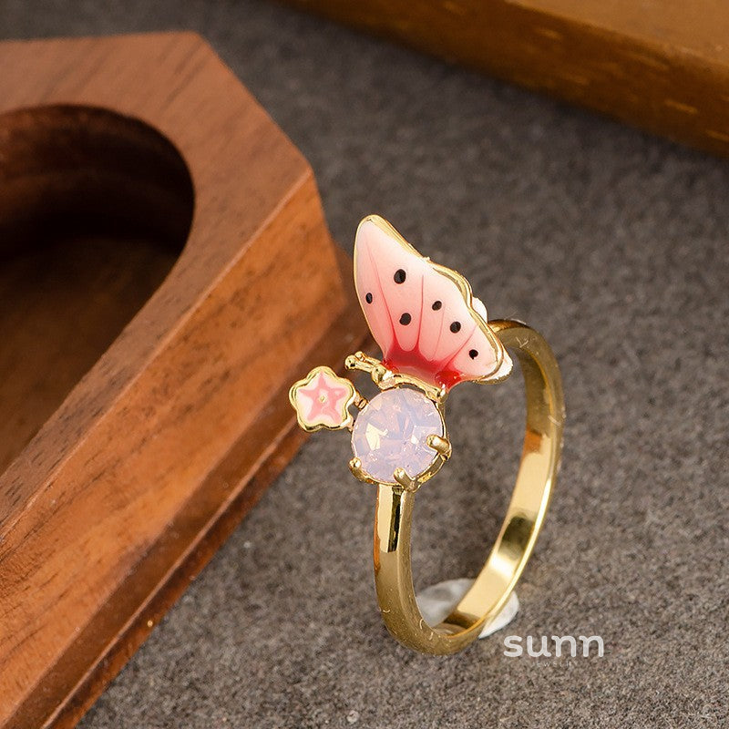 Sherlyn Floral Zircon Open Ring [9P2HHIXY]