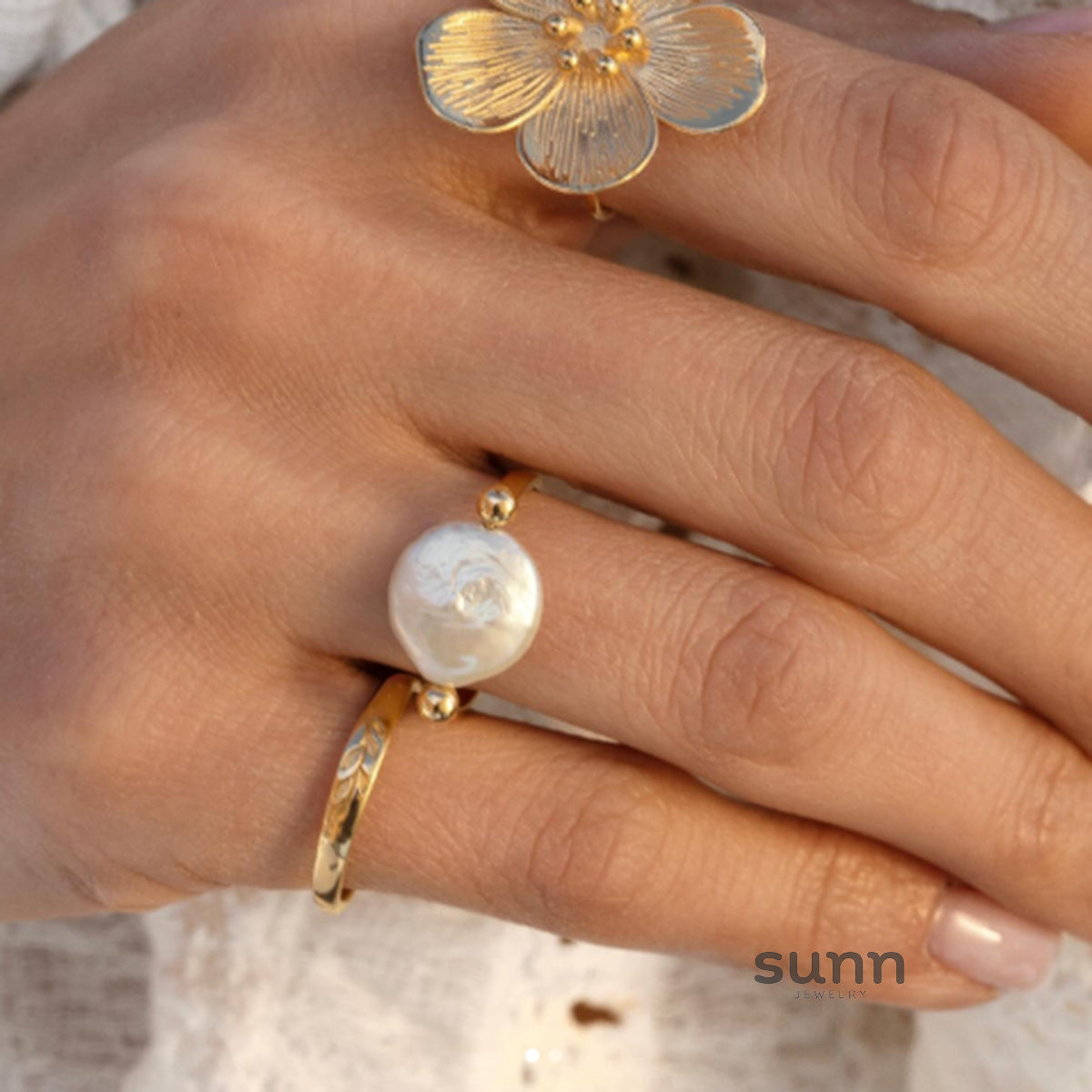 Shianne Pearl U-Shape Ring [QQPSKQFQ]