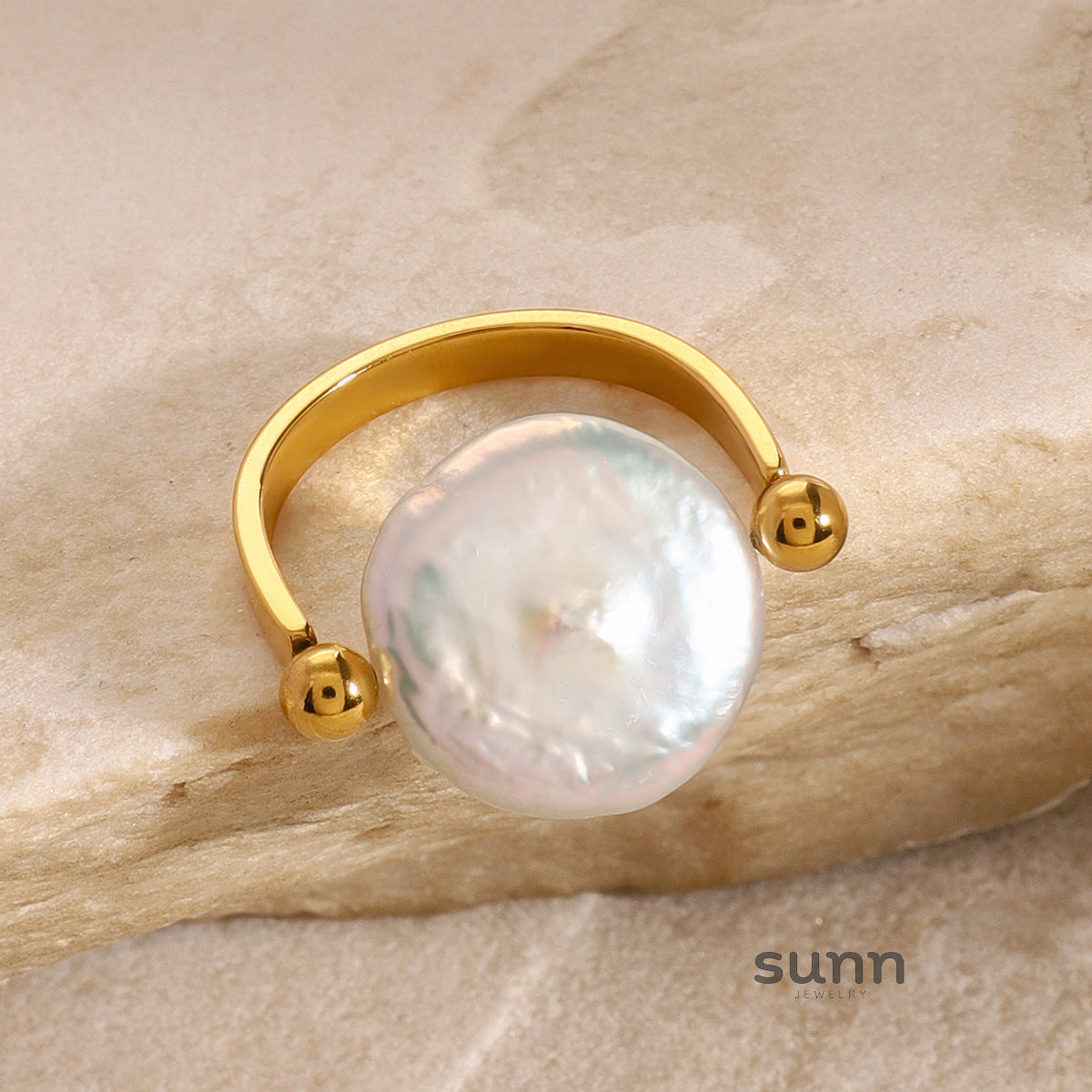 Shianne Pearl U-Shape Ring [TR4E5G2I]