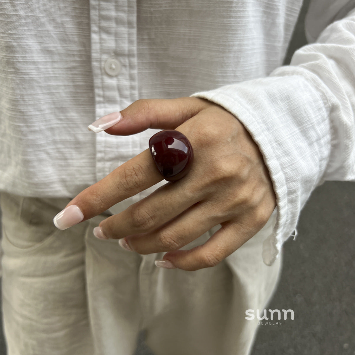 Shiloh Chunky Resin Ring [Q0DDYJ2W]