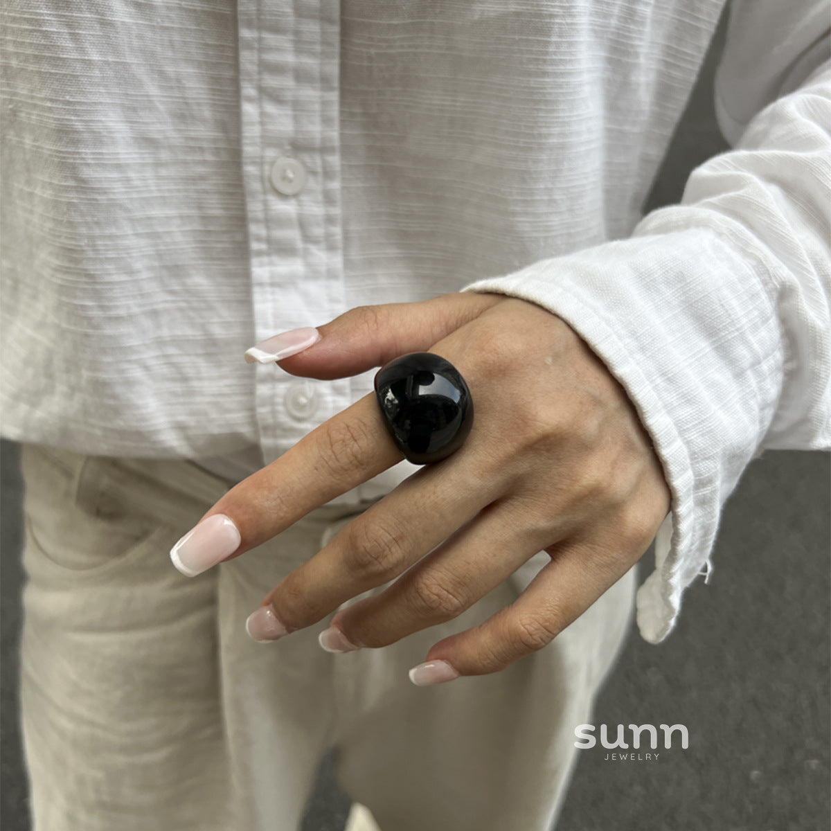 Shiloh Chunky Resin Ring [0JNXI5YZ]