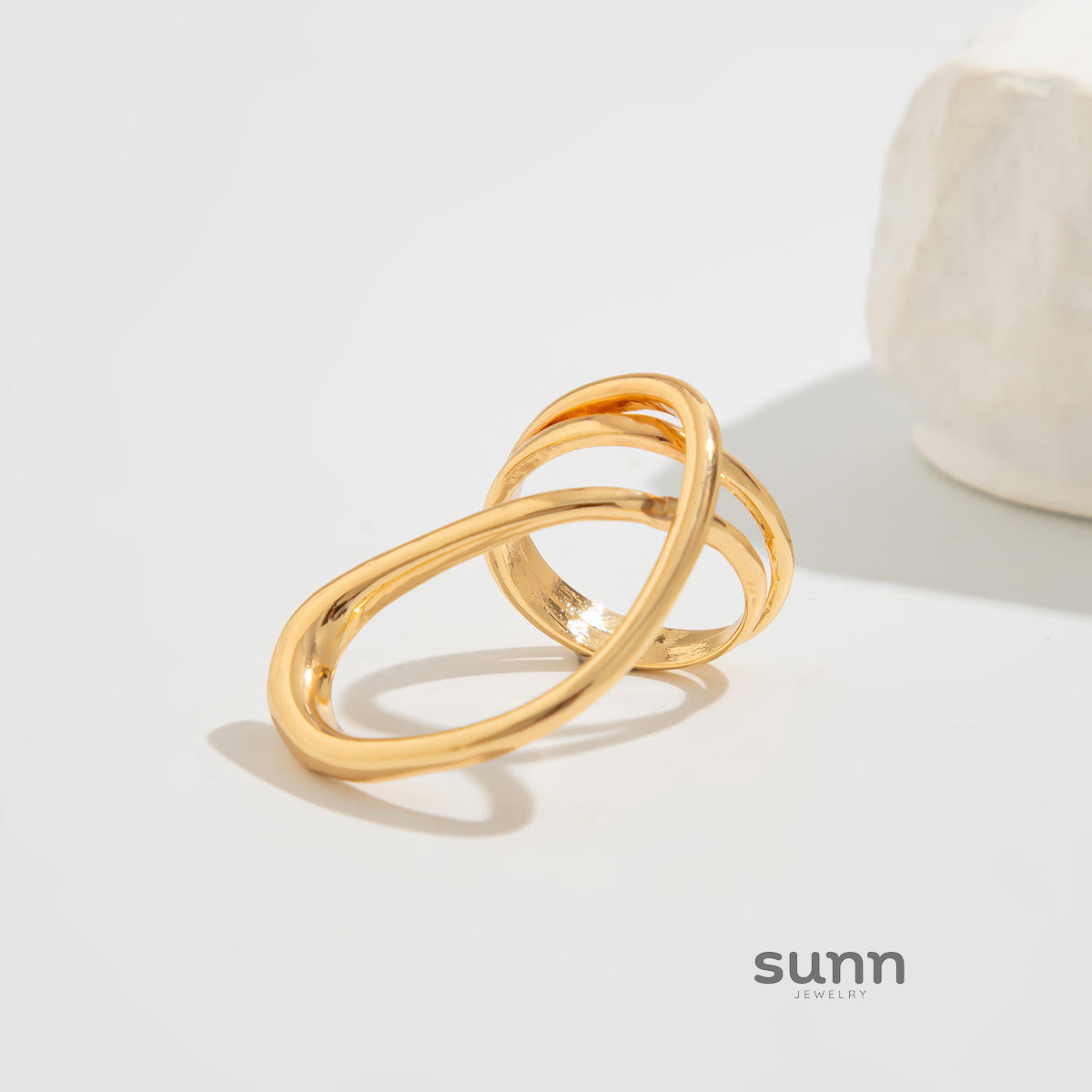 Shivani Double Ring Jewelry [0G34YCFX]