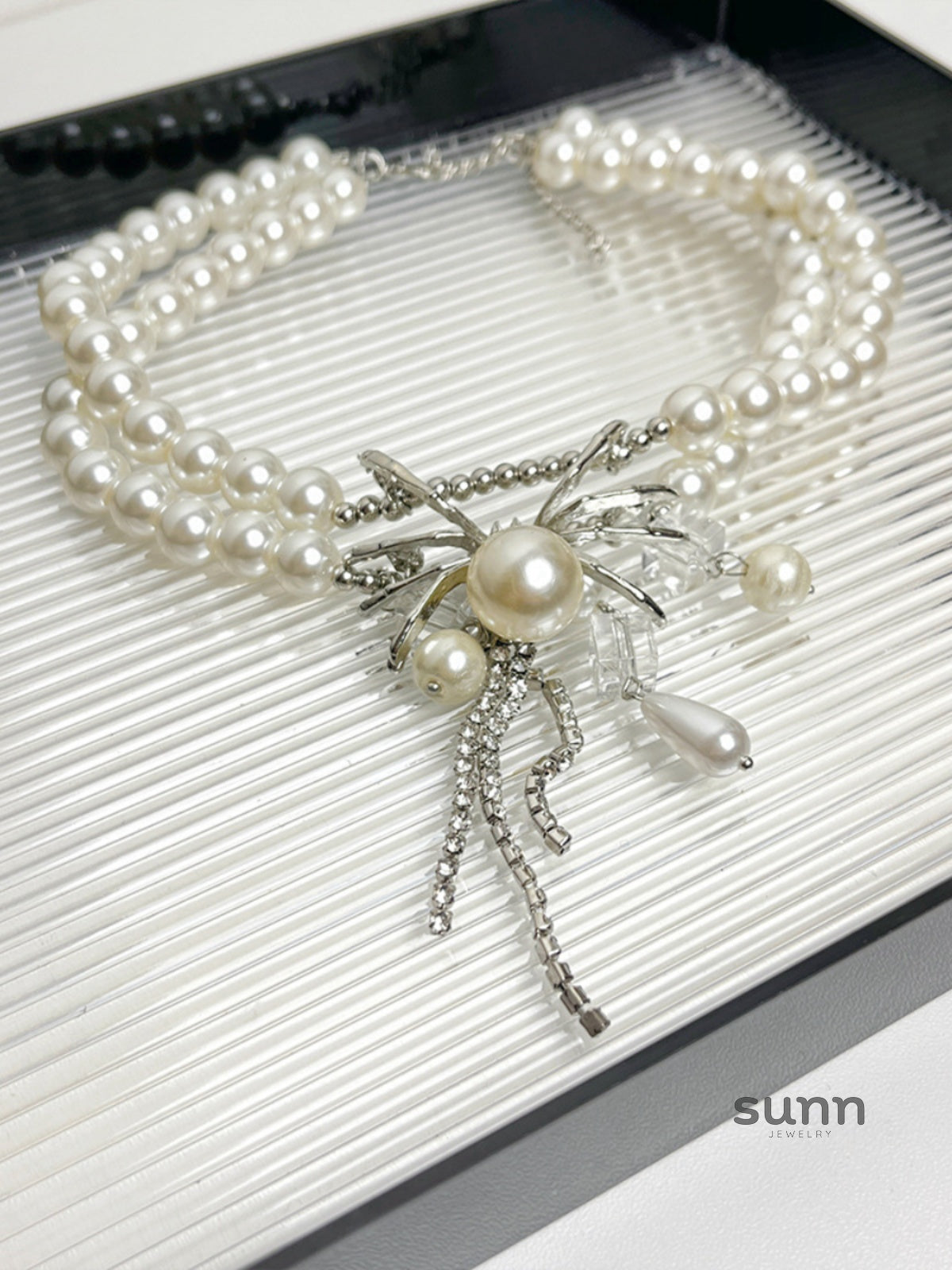 Shreya Spider Pearl Choker [1UTGWSRN]