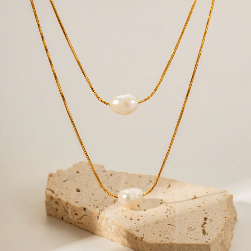 Shrinika Double Layer Pearl Necklace