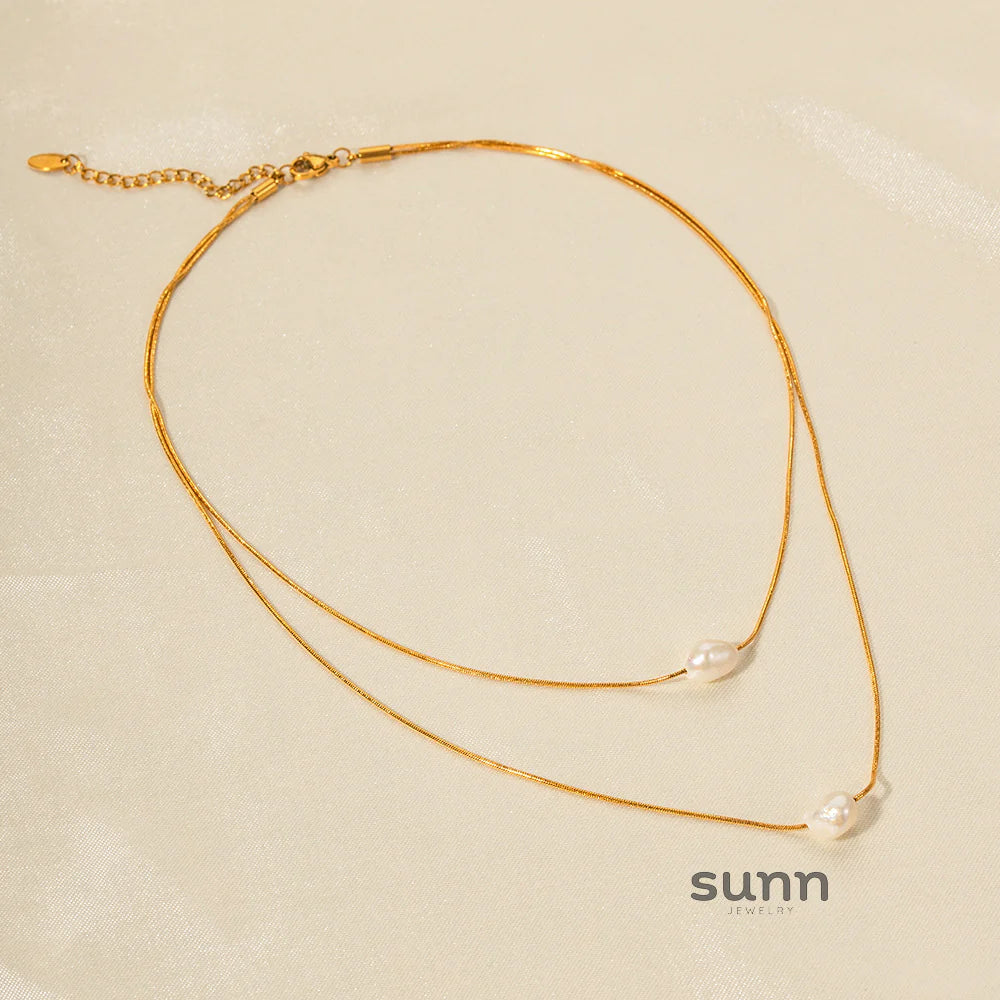 Shrinika Double Layer Pearl Necklace