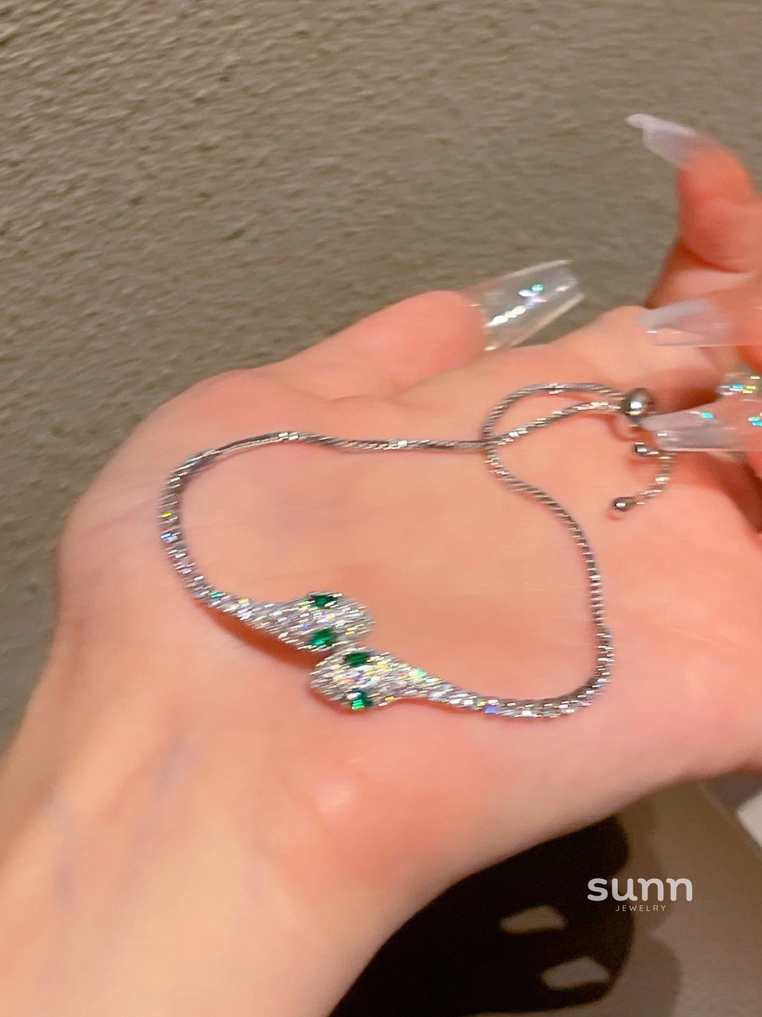 Shriya Green-Eyed Snake Bracelet