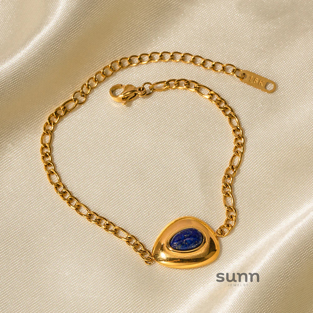 Shriya Lapis Necklace Bracelet Set
