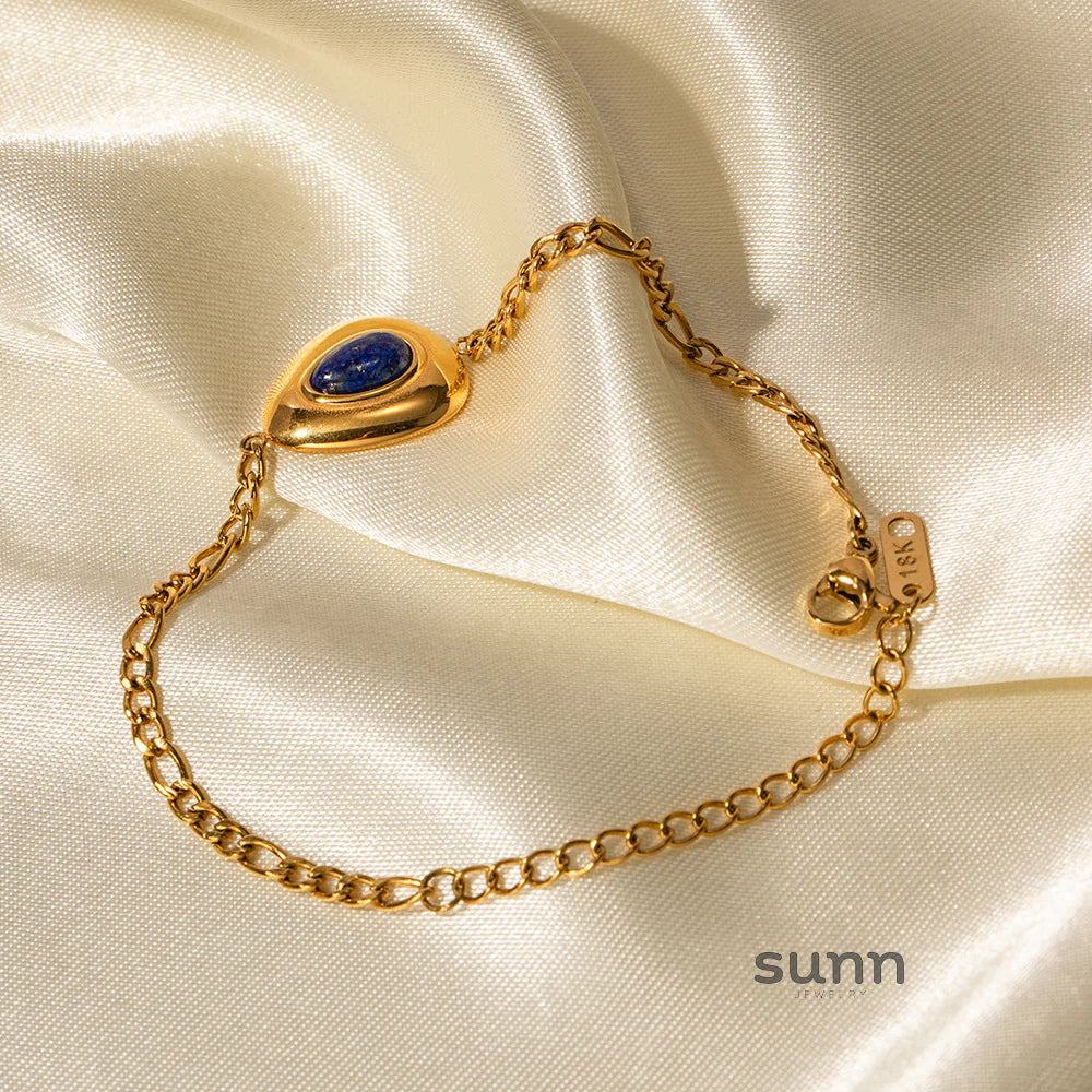 Shriya Lapis Necklace Bracelet Set