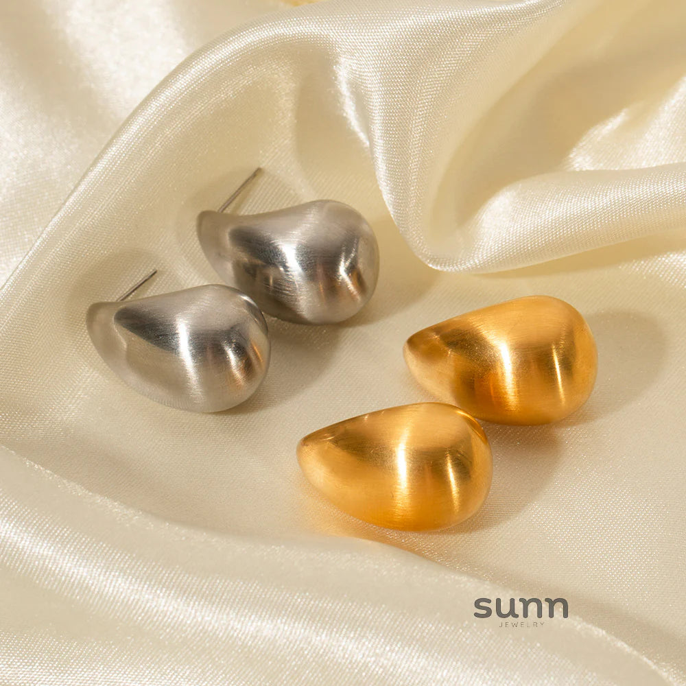 Siena Brushed Water Drop Earrings