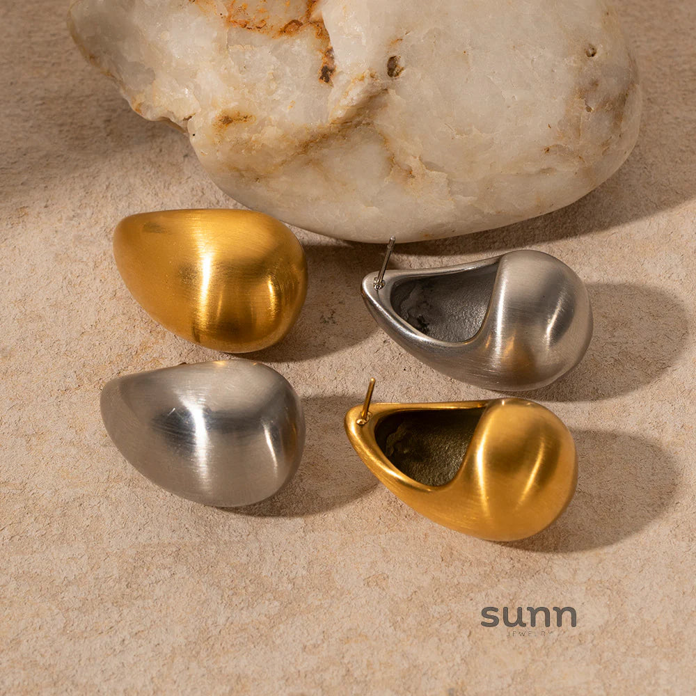 Siena Brushed Water Drop Earrings