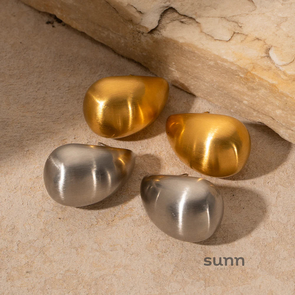 Siena Brushed Water Drop Earrings
