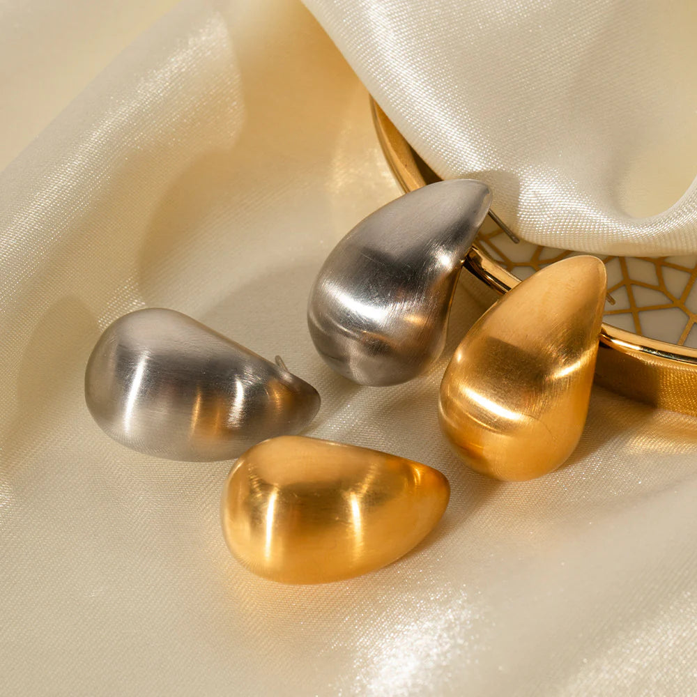 Siena Brushed Water Drop Earrings
