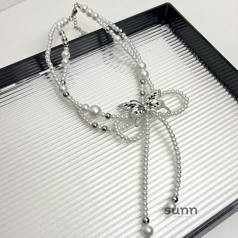 Sienna Butterfly Pearl Choker [V867PH4B]