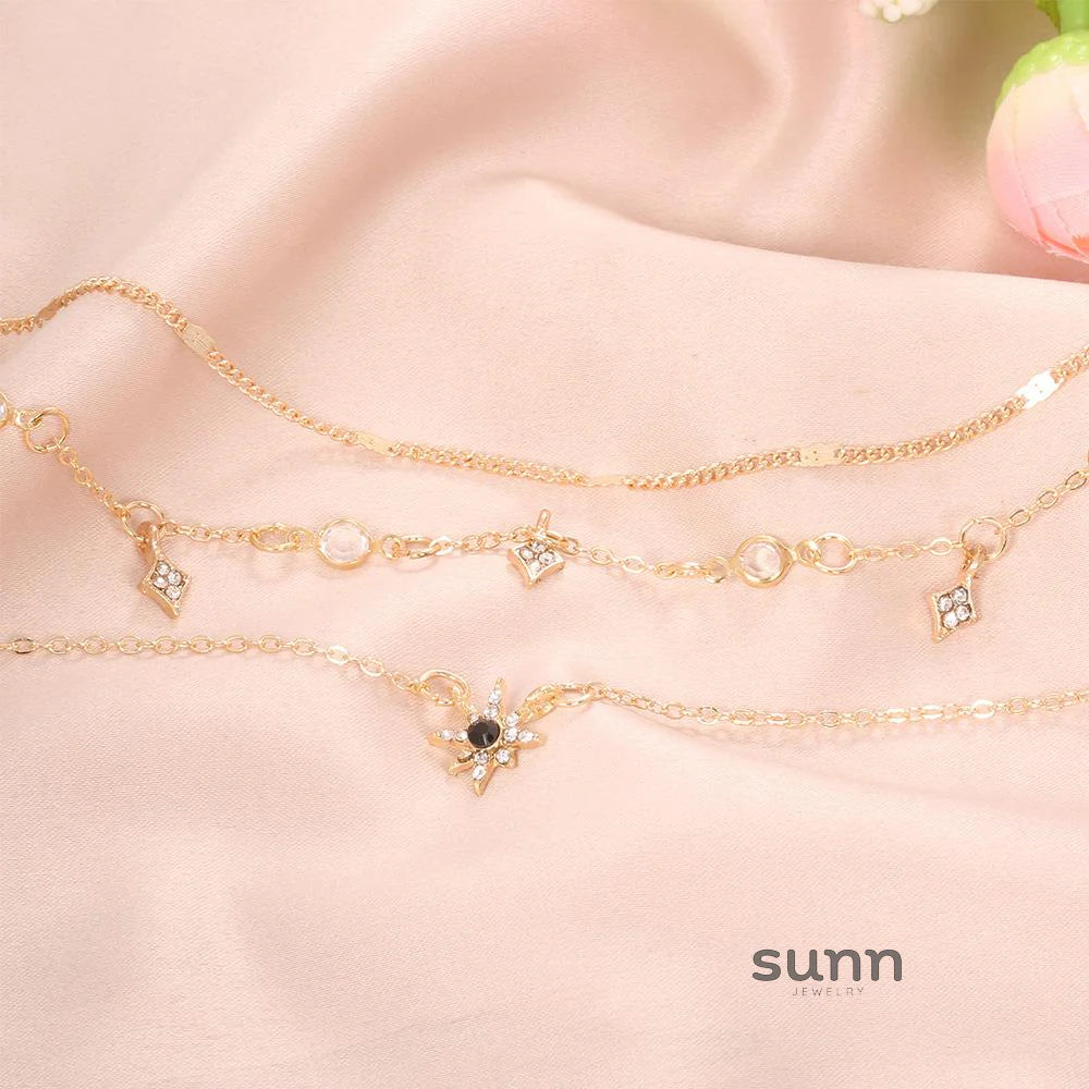 Siham Layered Star Charm Necklace