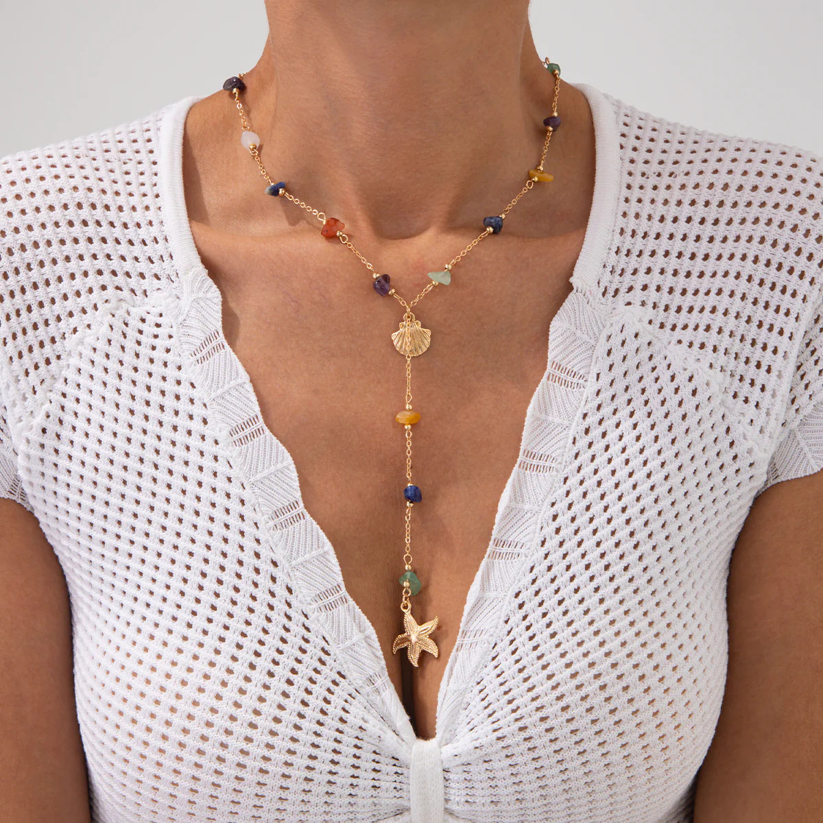 Siham Starfish Y Necklace