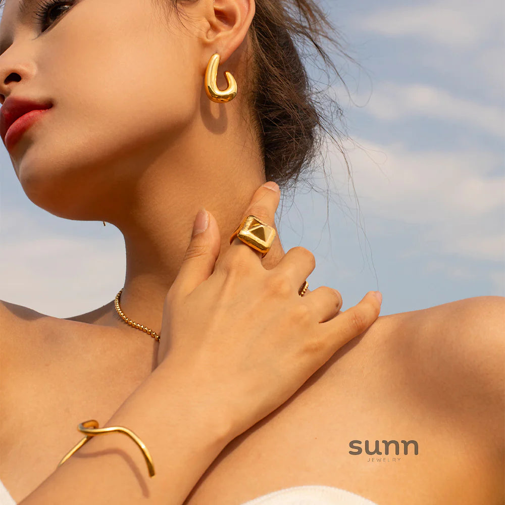 Silvia Spiral Hoop Earrings