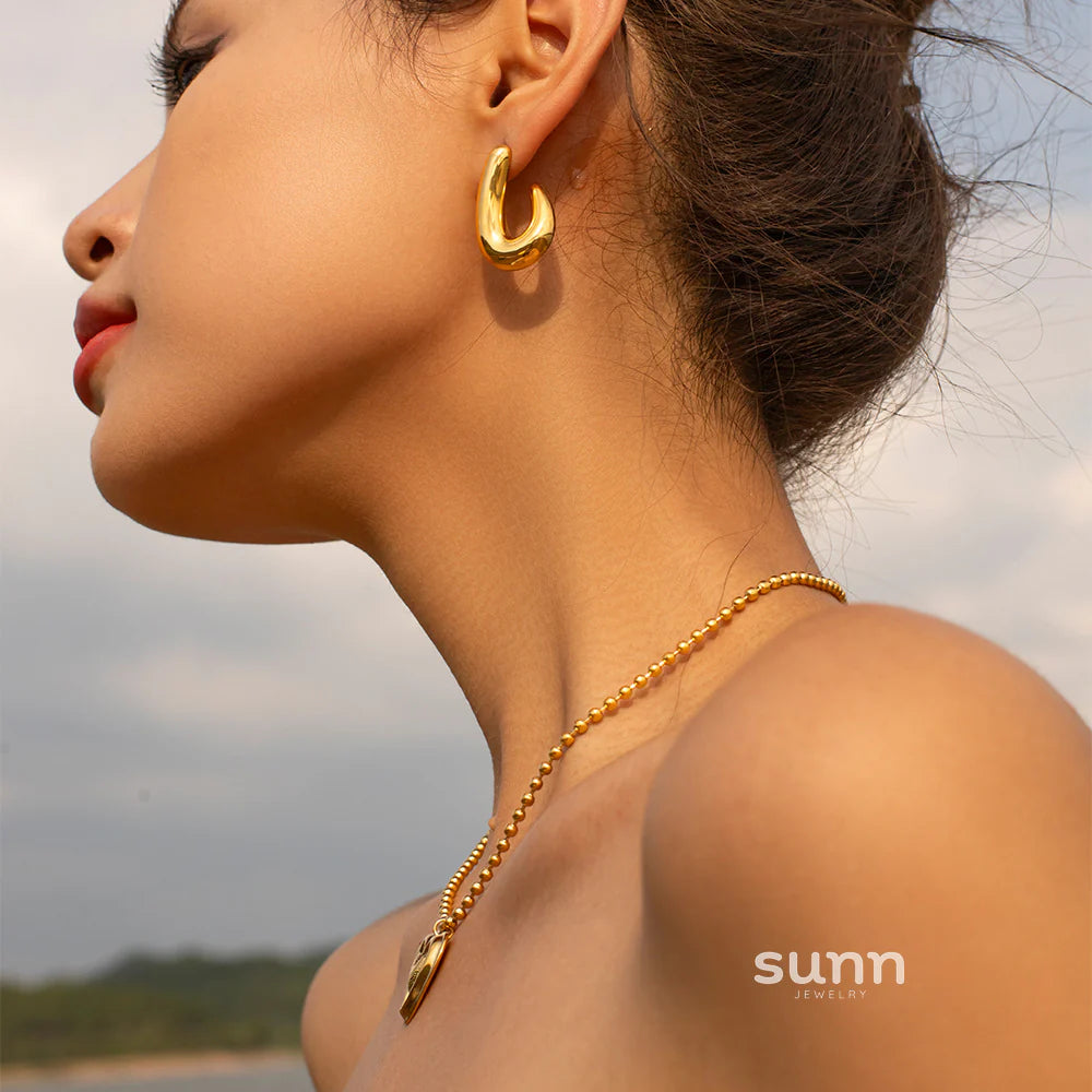 Silvia Spiral Hoop Earrings